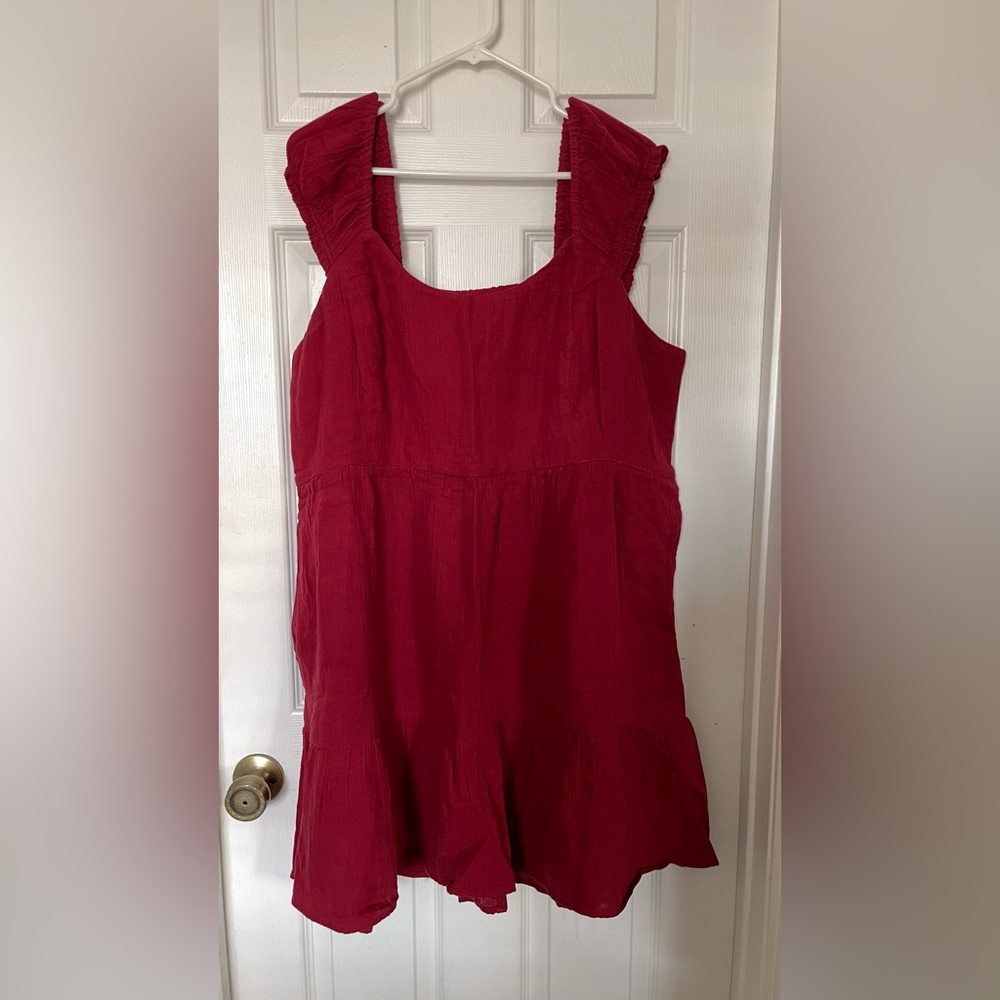 Old Navy Red 100% Cotton Mini Dress